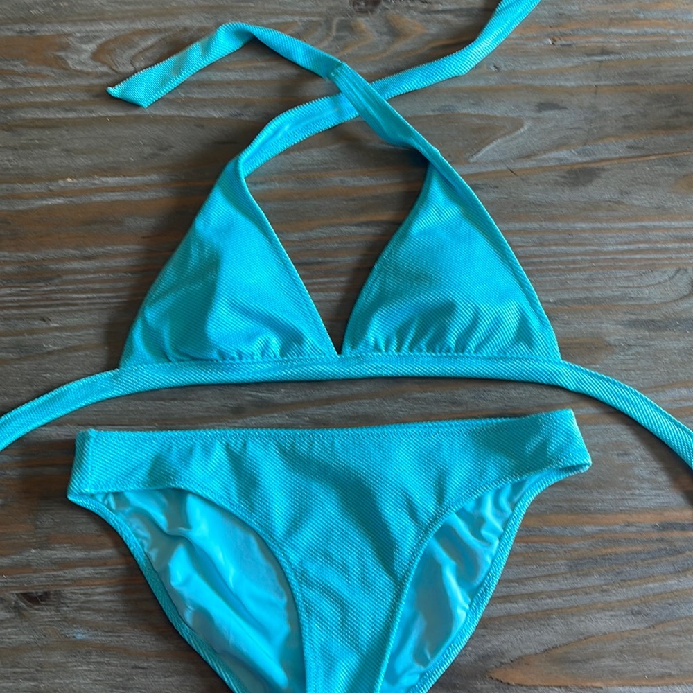 Aerie pique halter bikini